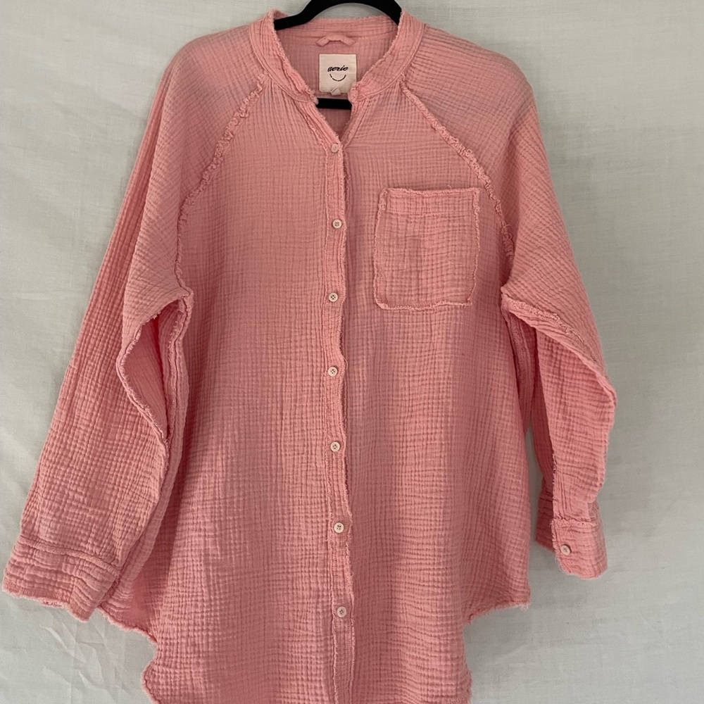 Aerie Cozy Button up